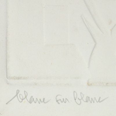 Marcel Iancu, Blanc sur blanc, lucrare embosată, cca. 1959