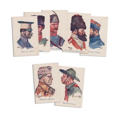 Iosif Steurer, Aliații noștri, opt cărți poștale ilustrate