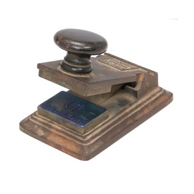 Presă manuală pentru timbru sec, Kruse Graveur