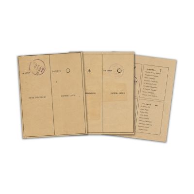 Patru buletine de vot din 1927 și 1928