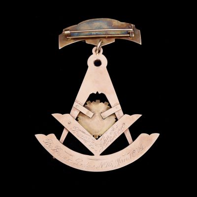 Pandantiv masonic din aur de 12K