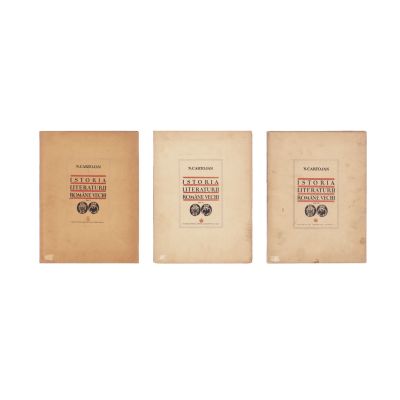 N. Cartojan, Istoria literaturii române vechi, vol. I - III, cu dedicație pentru Iosif Gafton 