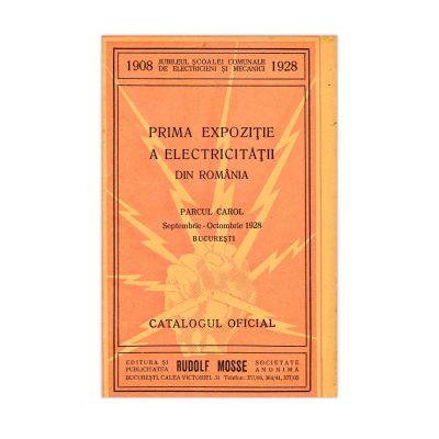 Trei broșuri privind industria electro-tehnică a României, 1915-1928, cu o dedicație a lui Dimitrie Leonida