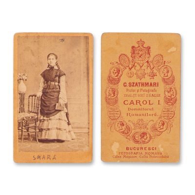 Smara, Schițe și amintiri din Cehoslovacia, 1925 + fotografie format carte-de-visite realizată de Carol Popp de Szathmary