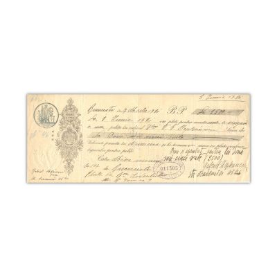  Cinci bilete de bancă (Cambia) , eliberate de Gheorghe și Gabriel Stephănescu, cu timbru fiscal, 1914 - 1929 