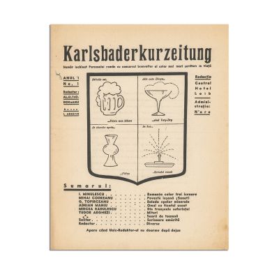 Publicația „Karlsbaderkurzeitung”, Anul I, Nr. 1