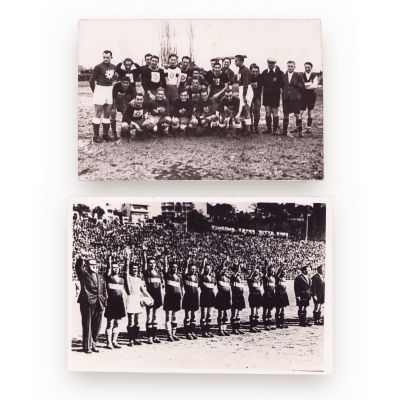 Naționala de fotbal a României în Italia, cinci fotografii de epocă, 1940 