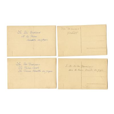 Vizita prințului moștenitor Hirohito al Japoniei în România, patru fotografii tip carte poștală, atelier Julietta, 1924