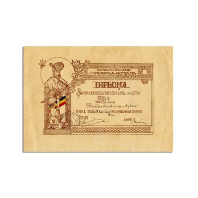 Diplomă, Societate „Tinerimea Română” + Diplomă de Instructor,  Organizația Sportului Românesc