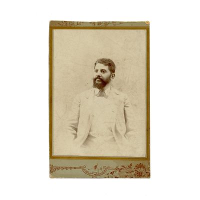 Constantin Bacalbașa, fotografie de cabinet + carte de vizită