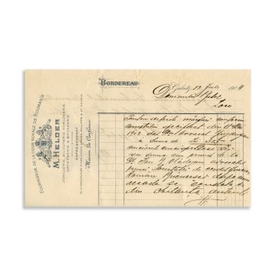 Două facturi ale furnizorilor Casei Regale, 1904 - 1910