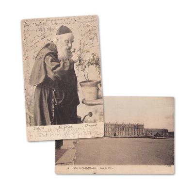 Octavian Goga, două cărți poștale expediate surorilor sale, Victoria și Claudia Goga