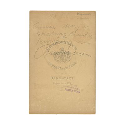 Principesa Maria de Edinburgh, fotografie de cabinet, atelier Backofen, 1892