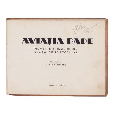 Vasile Scripcaru, Aviația râde, 1945, cu semnătura ilustratorului Mihail D. Gion + două lucrări de grafică