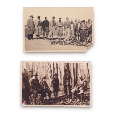 Colecție de 8 cărți poștale fotografice și ilustrate cu tematica vânătorii 