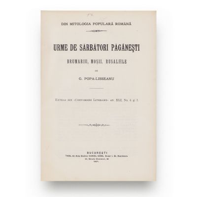 G. Popa-Lisseanu, Urme de sărbători păgânești, 1907