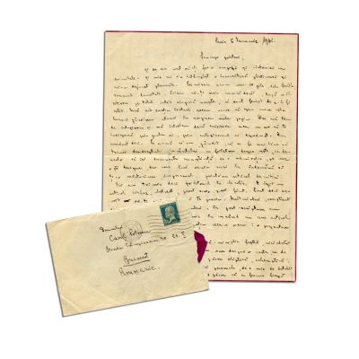 Mihail Sebastian, scrisoare olografă pentru Camil Petrescu, 5 ianuarie 1931 