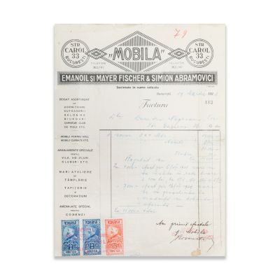 Două facturi mobilier, 1928 - 1930 