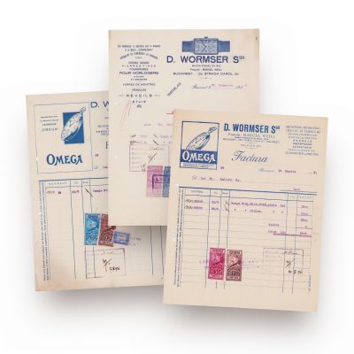 Trei facturi pentru ceasurile Omega, comercializate de Theodor Radivon
