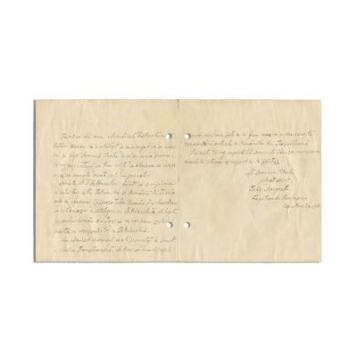 Take Margarite, scrisoare olografă pentru Dimitrie A. Sturdza, 1893