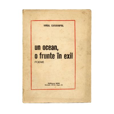 Virgil Carianopol, Un ocean, o frunte în exil, 1934, cu dedicație olografă