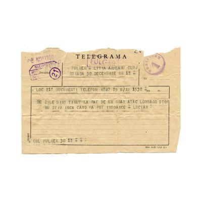 Lucian Blaga, două telegrame, 1930 - 1960