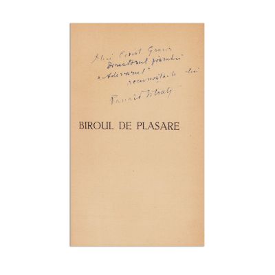 Panait Istrati, Biroul de plasare, 1934, cu dedicație pentru Constantin Graur