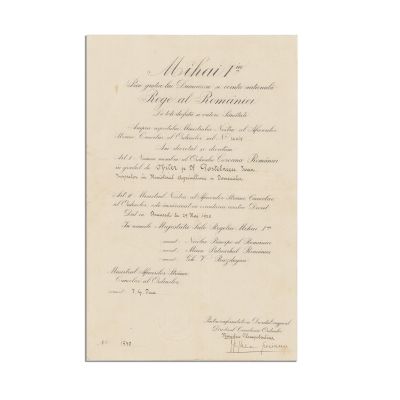 Ordinul „Coroana României” în grad de ofițer în cutia originală + brevet