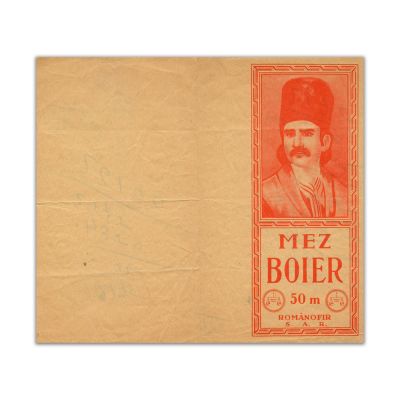 Banderolă cu reclama firmei Mez Boier, Românofir, cca. 1926
