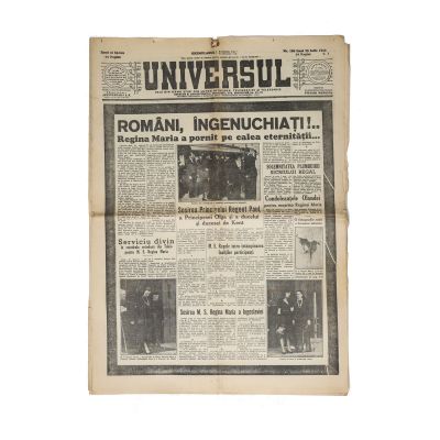 Publicația „Universul”, Regina Maria a pornit pe calea eternității, 25 iulie 1938