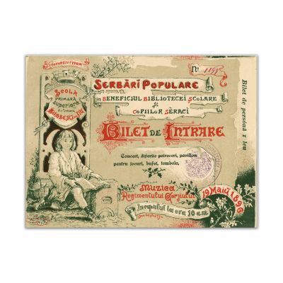 Serbări Populare, bilet de intrare, 19 mai 1896