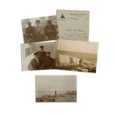 Comandorul Pavel Popovăț, scrisoare olografă, 17 iunie 1914 +  patru fotografii de epocă