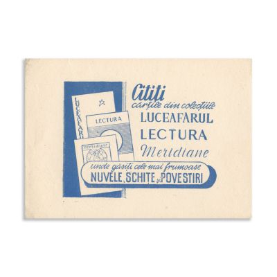 Sugativă cu reclamă, cca. 1965