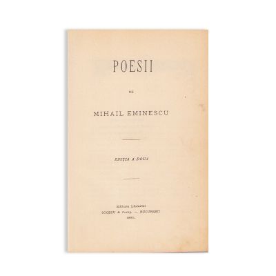 Mihai Eminescu, Poezii, 1885,  Ediția a II-a