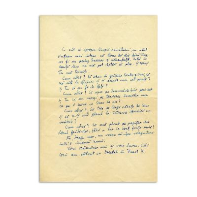 Lucian Blaga, scrisoare către Elena Daniello, 14 Iulie 1952