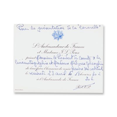 Mihnea Gheorghiu, colecție de 24 invitații + carte de vizită