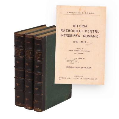 C. Kirițescu, Istoria războiului pentru întregirea neamului, 1924, 3 volume, din biblioteca lui Marius Nuși