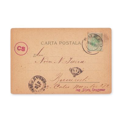 Intrarea prințului Carol în România la 14 martie 1866, carte poștală litografiată