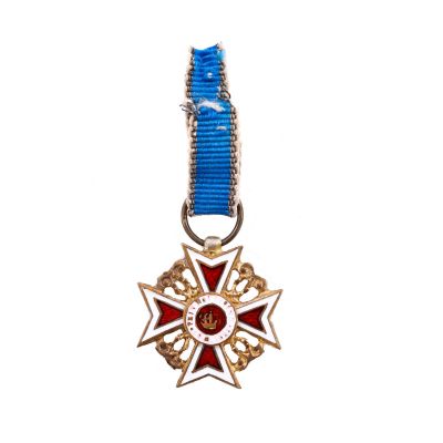 Miniatura ordinului „Coroana României” în grad de cavaler, model 1881
