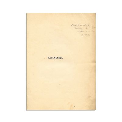 Nicolae Iorga, Cleopatra, [1928], cu dedicația olografă a autorului către Sorana Țopa