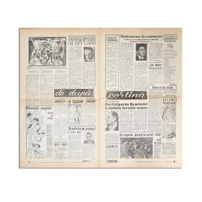 Publicația „Cortina”, Anul I, Nr. 1, 8 iunie 1940