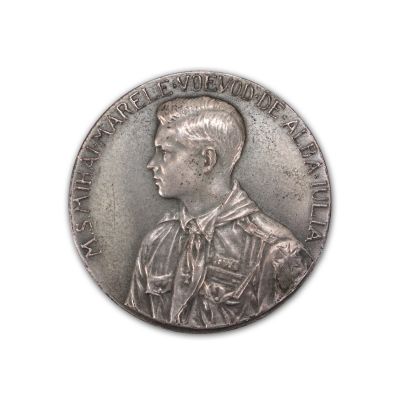 Distrugătorul „Regina Maria” - Mihai Marele Voievod de Alba-Iulia, medalie din bronz argintat, 1938