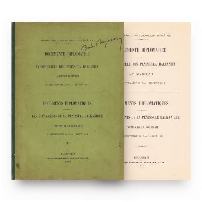 Documente diplomatice. Evenimentele din Peninsula Balcanică, 1913, cu semnătura lui Barbu Brezianu 