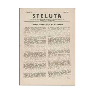 Publicația „Steluța”, Anul I, Nr. 1, 1 mai 1932