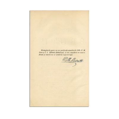 I. Heliade-Rădulescu, Brutu, 1878, cu dedicație olografă