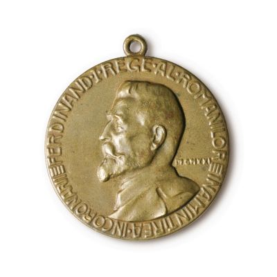 Încoronarea regelui Ferdinand I, medalie din bronz, gravor Joseph Resch, 1921