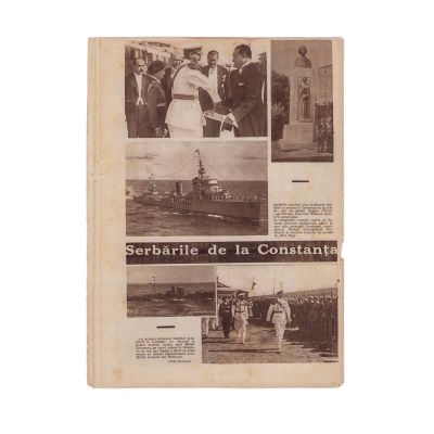 Publicația „Realitatea ilustrată”, An VIII, nr. 395, „Regele Carol al II-lea, voevodul Mihai I și principele Nicolae la serbările Marinei”, 1934