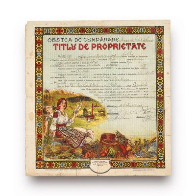 Titlu de proprietate pentru o moșie din Potlogi, 1937
