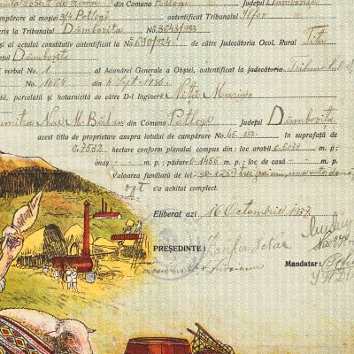Titlu de proprietate pentru o moșie din Potlogi, 1937