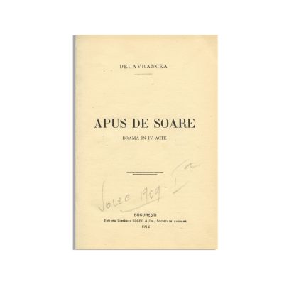 B.  Ștefanescu Delavrancea, Apus de soare, Viforul, Luceafărul, 3 volume colligate